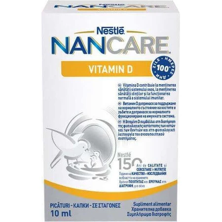 Nestle NanCare Витамин D для укрепления иммунитета и здоровья яиц 10 мл: цены и характеристики