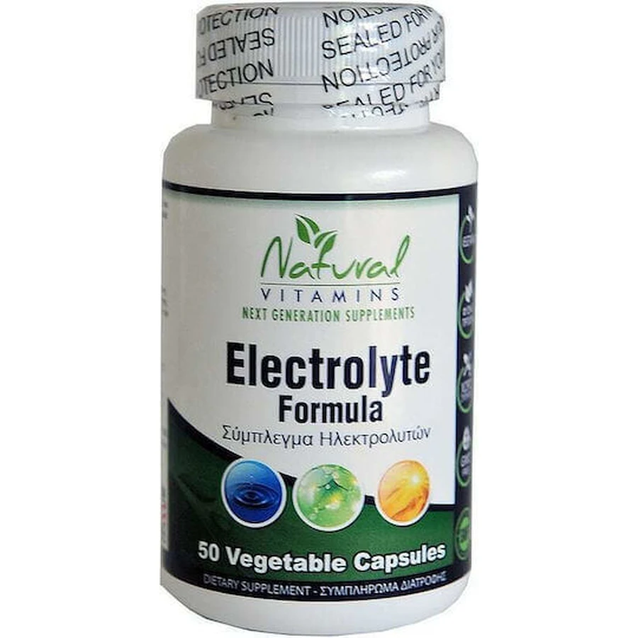 Natural Vitamins Electrolyte Formula Unflavoured 50 растительных капсул: цены и характеристики