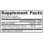 Jarrow Formulas R-альфа-ліпоєва кислота Альфа-ліпоєва кислота 100 мг Спеціальна дієтична добавка 60 рослинних капсул: ціни та характеристики