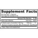 Jarrow Formulas R-альфа-ліпоєва кислота Альфа-ліпоєва кислота 100 мг Спеціальна дієтична добавка 60 рослинних капсул