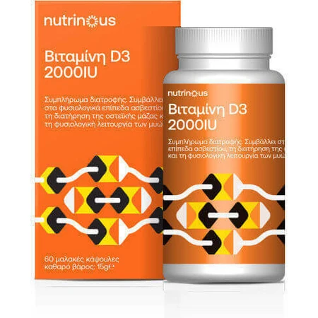 Nutrinous Витамин D3 для поддержки иммунитета и здоровья яиц 2000iu 60 капс: цены и характеристики