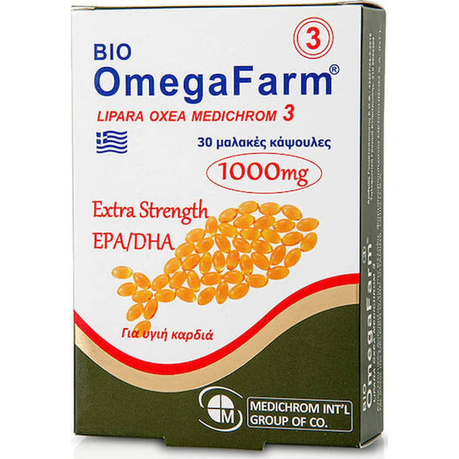 Medichrom Bio Bio Omega Farm Extra Strength EPA/DHA Fish Oil 1000mg 30 softgels Unflavoured: цены и характеристики