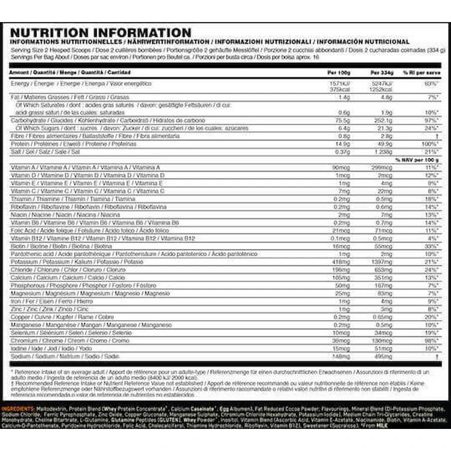Optimum Nutrition Serious Mass Whey Protein с креатином и ванильным вкусом 5,455 кг: цены и характеристики