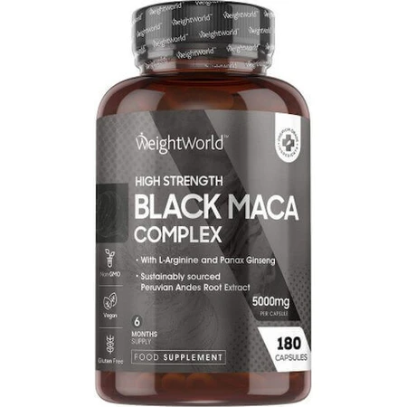 WeightWorld Високоміцний комплекс чорної маки 5000 мг 180 капс.: ціни та характеристики
