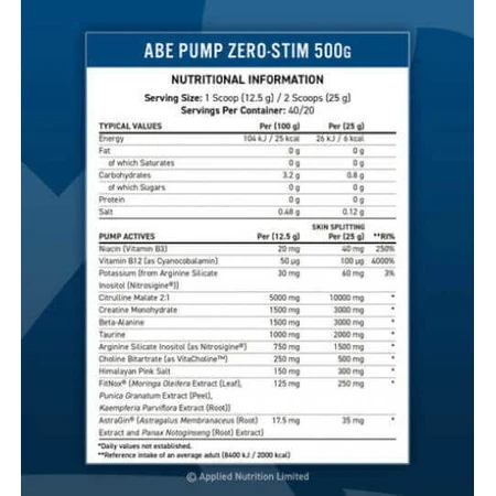Applied Nutrition Abe Pump Abe Pump Pre Workout Supplement 500gr Hawaiian Red: цены и характеристики