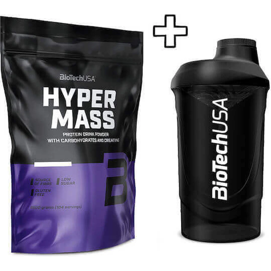 Biotech Usa Hyper Mass 6800г ванілі та Biotech Usa Wave Shaker 600мл чорний дим персоналізований набір: ціни та характеристики