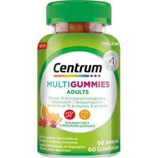 Centrum MultiGummies Мультивитамины для взрослых для энергии и укрепления иммунной системы 60 желейных конфет