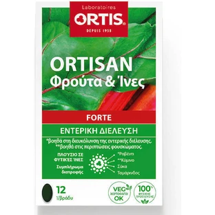Ortis Ortisan Forte Фрукты и клетчатка 12 x 1 таблетка