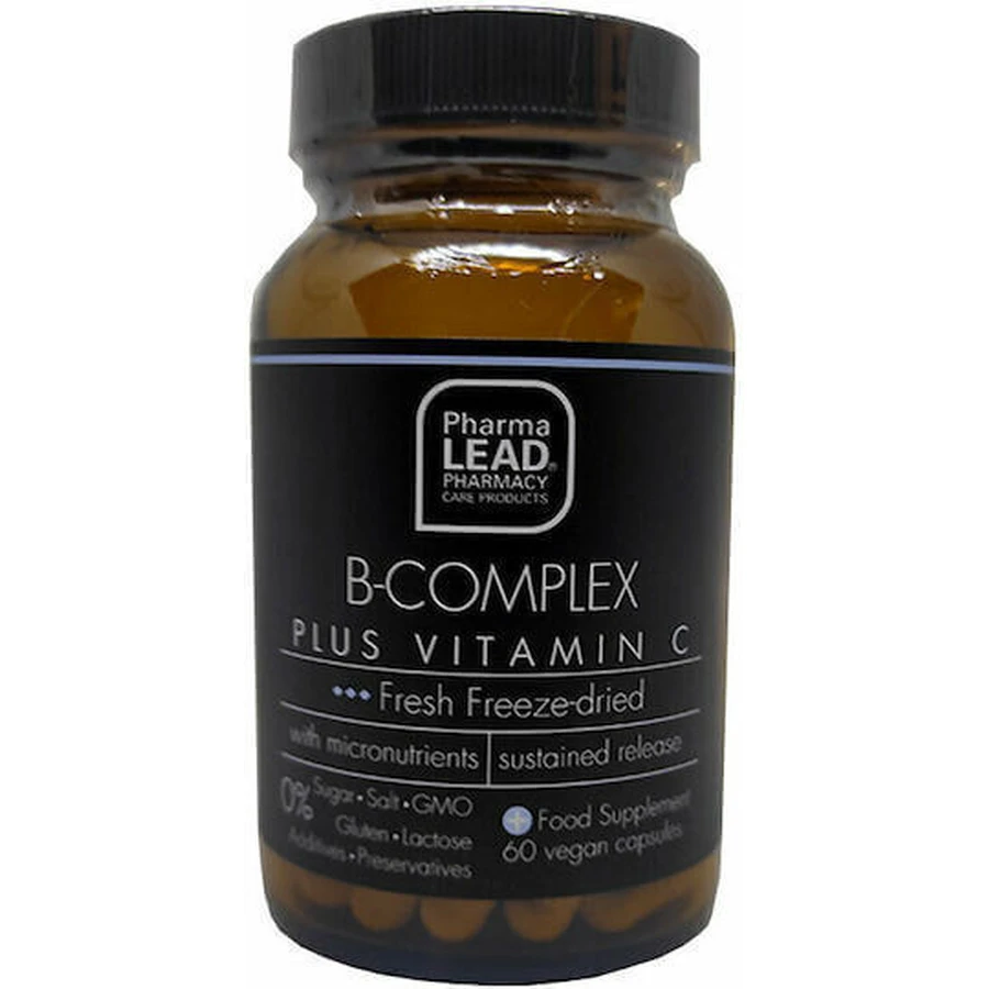 Pharmalead B-Complex Plus Вітамін С для зміцнення енергії, імунітету та нервової системи 60 капс.: ціни та характеристики