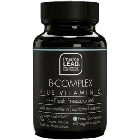 Pharmalead B-Complex Plus Вітамін С для зміцнення енергії, імунітету та нервової системи 60 капс.: ціни та характеристики