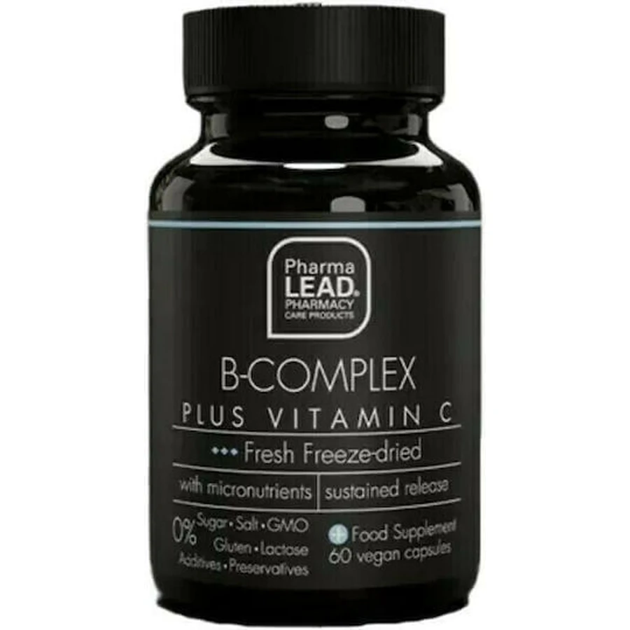 Pharmalead B-Complex Plus Вітамін С для зміцнення енергії, імунітету та нервової системи 60 капс.: ціни та характеристики