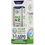 Quest Multivitamin Multi A-Z 20 шипучих таблеток и магний 300 мг и B6 20 шипучих таблеток для энергии и укрепления иммунной системы: цены и характеристики