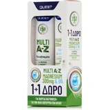 Полівітамінний комплекс Quest Multi Multi A-Z 20 шипучих таблеток та Магній 300 мг і В6 20 шипучих таблеток для зміцнення енергії та імунної системи