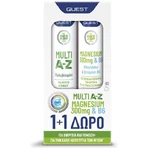Quest Multivitamin Multi A-Z 20 шипучих таблеток и магний 300 мг и B6 20 шипучих таблеток для энергии и укрепления иммунной системы: цены и характеристики