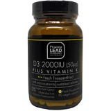 Pharmalead D3 Plus Вітамін К для зміцнення імунної системи та здоров'я я яєць 2000iu 60 рослинних капсул