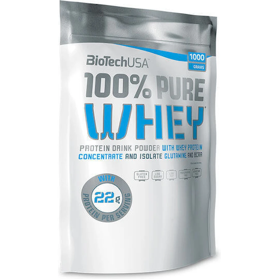 Biotech USA 100% Pure Whey Protein Сывороточный протеин без глютена со вкусом шоколада 1 кг: цены и характеристики