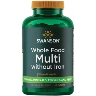 Swanson Whole Food Formula Multi Vitamin & Mineral Multivitamin for Energy & Immune Boost 90 Tablets