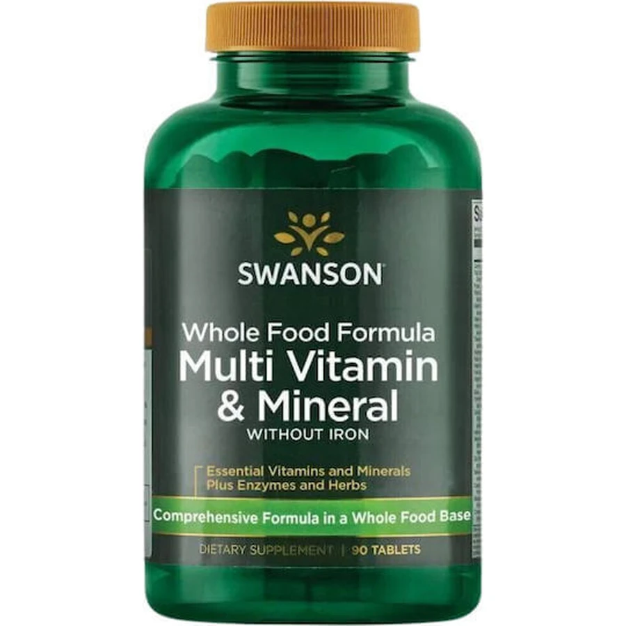 Swanson Whole Food Formula Multi Vitamin & Mineral Multivitamin for Energy & Immune Boost 90 Tablets: цены и характеристики