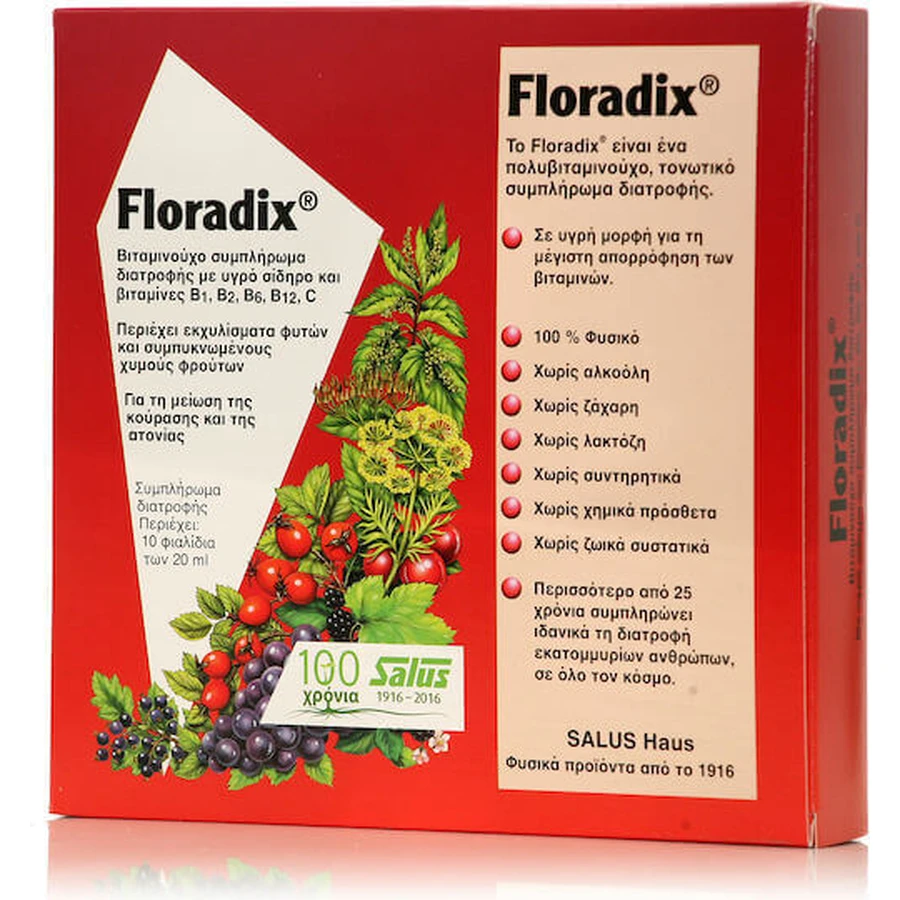Salus Haus Floradix Рідка формула заліза 200мл: ціни та характеристики