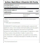 Scitec Nutrition Вітамін D3 Forte для підтримки імунітету та здоров'я я яєць 100 капс.: ціни та характеристики