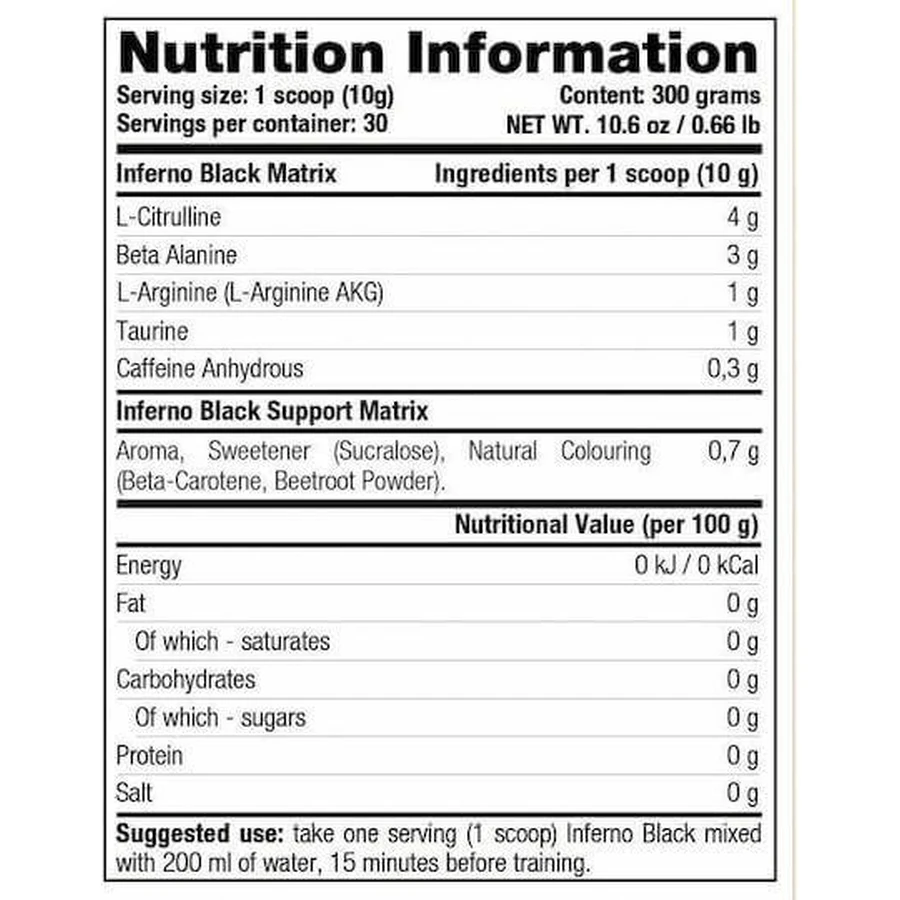 Stacker 2 Inferno Black Pre Workout Supplement 300gr Fruit Juice: цены и характеристики