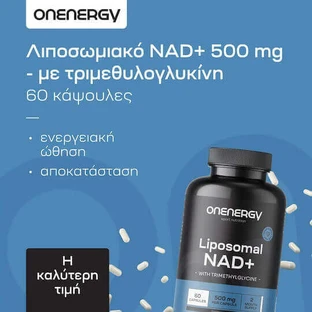 OnEnergy Ліпосомальна харчова добавка NAD+ 500 мг спеціальна 60 капс.