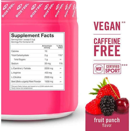 Biosteel Sport Beets Pre Workout Supplement 225gr Fruit Juice: цены и характеристики