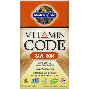 Garden Of Life Vitamin Code Raw Iron 30 капсул