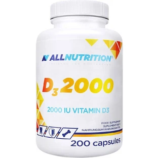 AllNutrition D3 2000 Вітамін для підтримки імунітету та здоров'я яєць 200 капс.