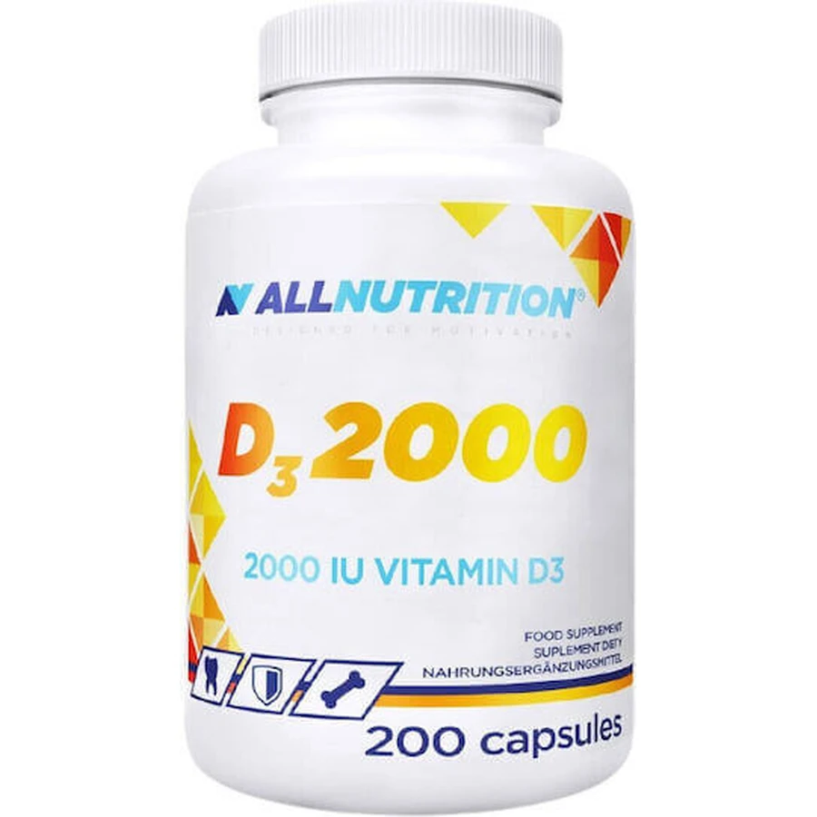 AllNutrition D3 2000 Вітамін для підтримки імунітету та здоров'я яєць 200 капс.: ціни та характеристики
