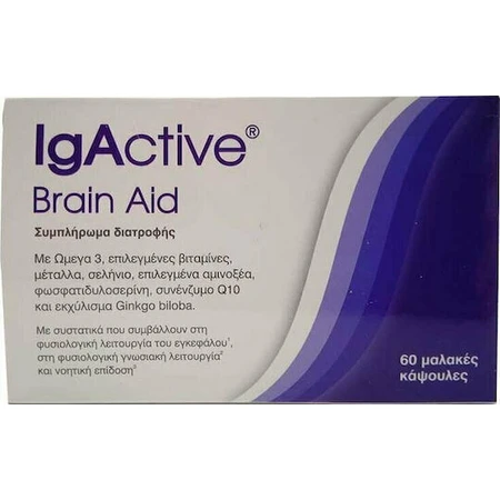 IgActive Brain Aid Добавка для покращення пам'яті 60 м'яких гелів: ціни та характеристики