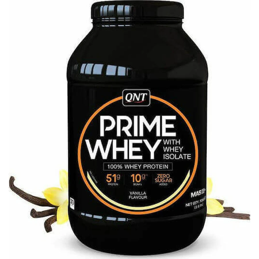 QNT Prime Whey Protein Сироватковий протеїн без глютену з ванільним смаком 908гр: ціни та характеристики