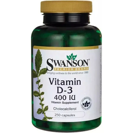Swanson Vitamin D3 Вітамін для підтримки імунітету та здоров'я яєць 400iu 250 капс.: ціни та характеристики