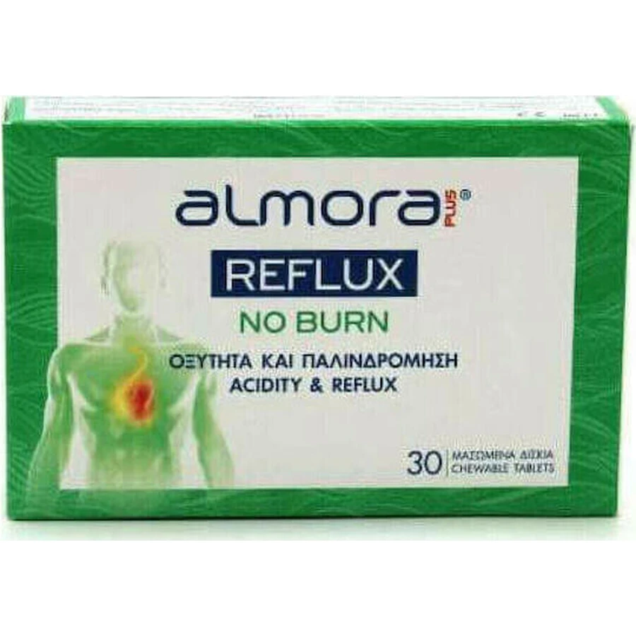 almora PLUS® Reflux No Burn Специальная пищевая добавка 30 жевательных таблеток: цены и характеристики