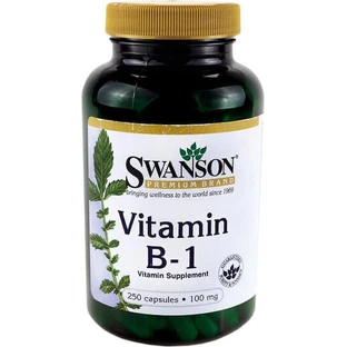 Swanson Vitamin B-1 Вітамін для здоров'я нервової системи 100 мг 250 капс.
