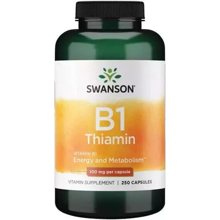 Swanson Vitamin B-1 Вітамін для здоров'я нервової системи 100 мг 250 капс.: ціни та характеристики