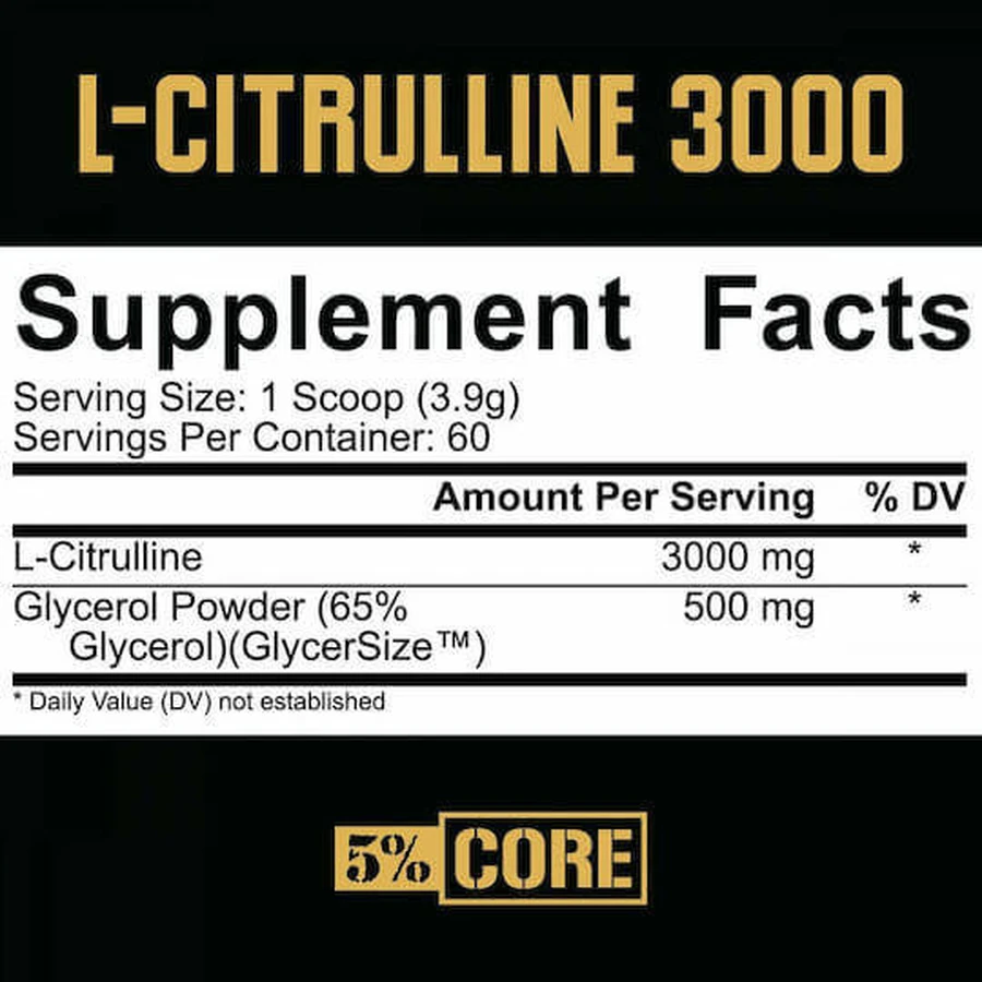 Rich Piana 5% Nutrition Core L-Citrulline 3000 234гр: цены и характеристики