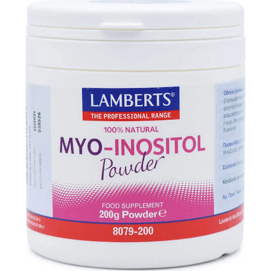 Lamberts Myo Inositol Powder Харчова добавка у вигляді порошку спеціальна 200гр: ціни та характеристики