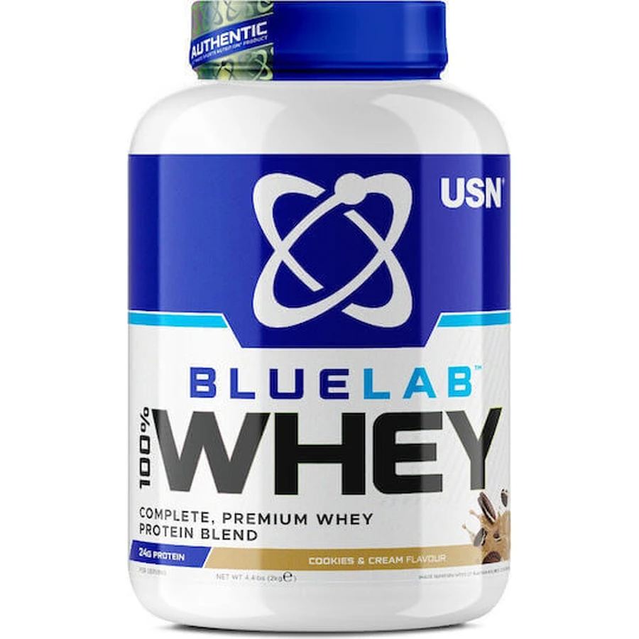 USN Bluelab 100% Whey Premium Whey Protein Сироватковий протеїн зі смаком печива та вершків 2 кг: ціни та характеристики