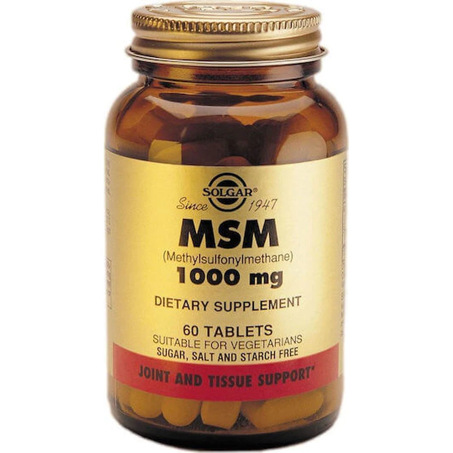 Solgar MSM 1000mg Joint & Bone Health Supplement 60 tabs: цены и характеристики