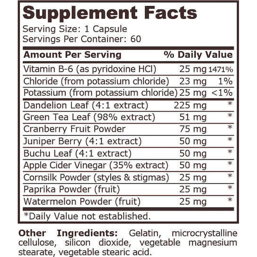 Спеціальна дієтична добавка Pure Nutrition Aqua Out 60 капс.: ціни та характеристики