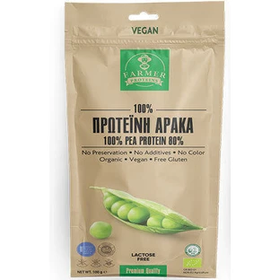 Farmer Proteins 100% органічний гороховий протеїн Органічний гороховий протеїн Без глютену та лактози 100гр