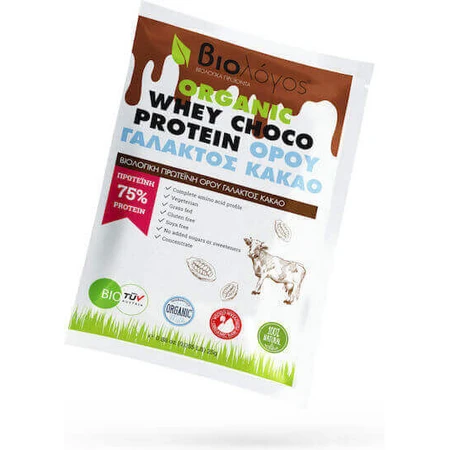 Viologos Органічний сироватковий протеїн Choco Protein 75% органічний сироватковий протеїн без глютену зі смаком какао 25гр: ціни та характеристики