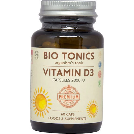 Bio Tonics Вітамін D3 Вітамін для підтримки імунітету та здоров'я яєць 2000iu 60 капс.: ціни та характеристики