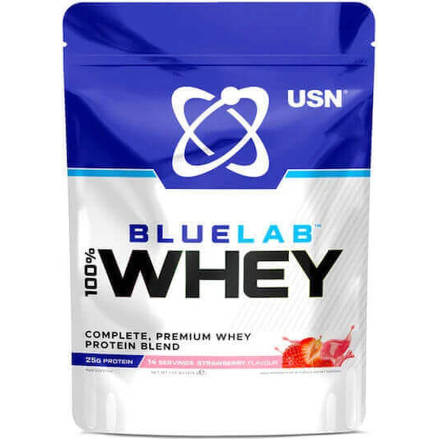 USN BlueLab 100% Whey Преміальний сироватковий протеїн зі смаком полуниці 476гр: ціни та характеристики