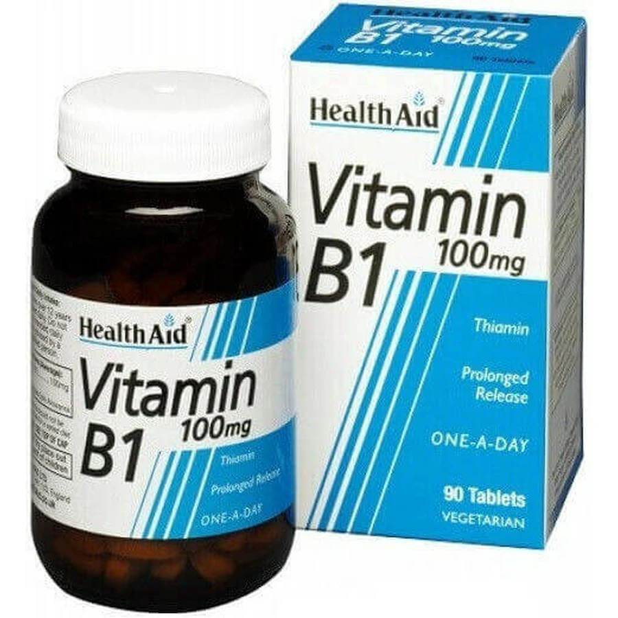 Health Aid Витамин B1 Витамин для здоровья нервной системы 100 мг 90 таблеток: цены и характеристики