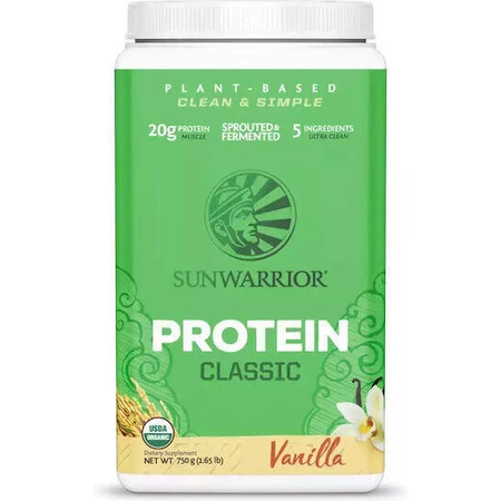 Sunwarrior Classic Brown Rice Protein Органічний рисовий протеїн без глютену та лактози зі смаком ванілі 750гр: ціни та характеристики
