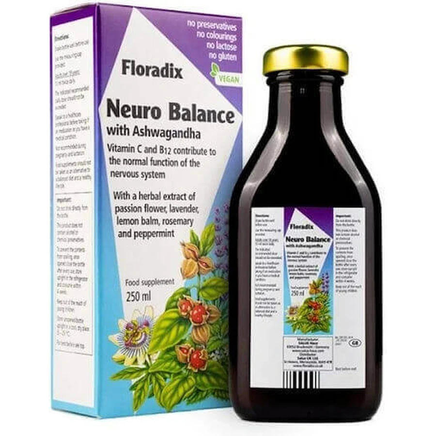 Salus Haus Floradix Neuro Balance Імунна добавка для підвищення імунітету 250 мл: ціни та характеристики