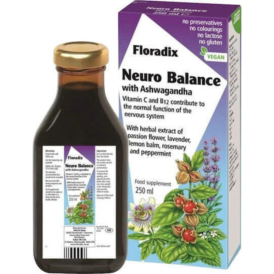 Salus Haus Floradix Neuro Balance Імунна добавка для підвищення імунітету 250 мл: ціни та характеристики