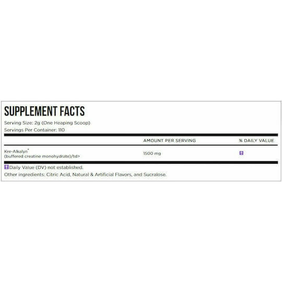 EFX Sports Kre-Alkalyn Blue Ice 220gr: ціни та характеристики